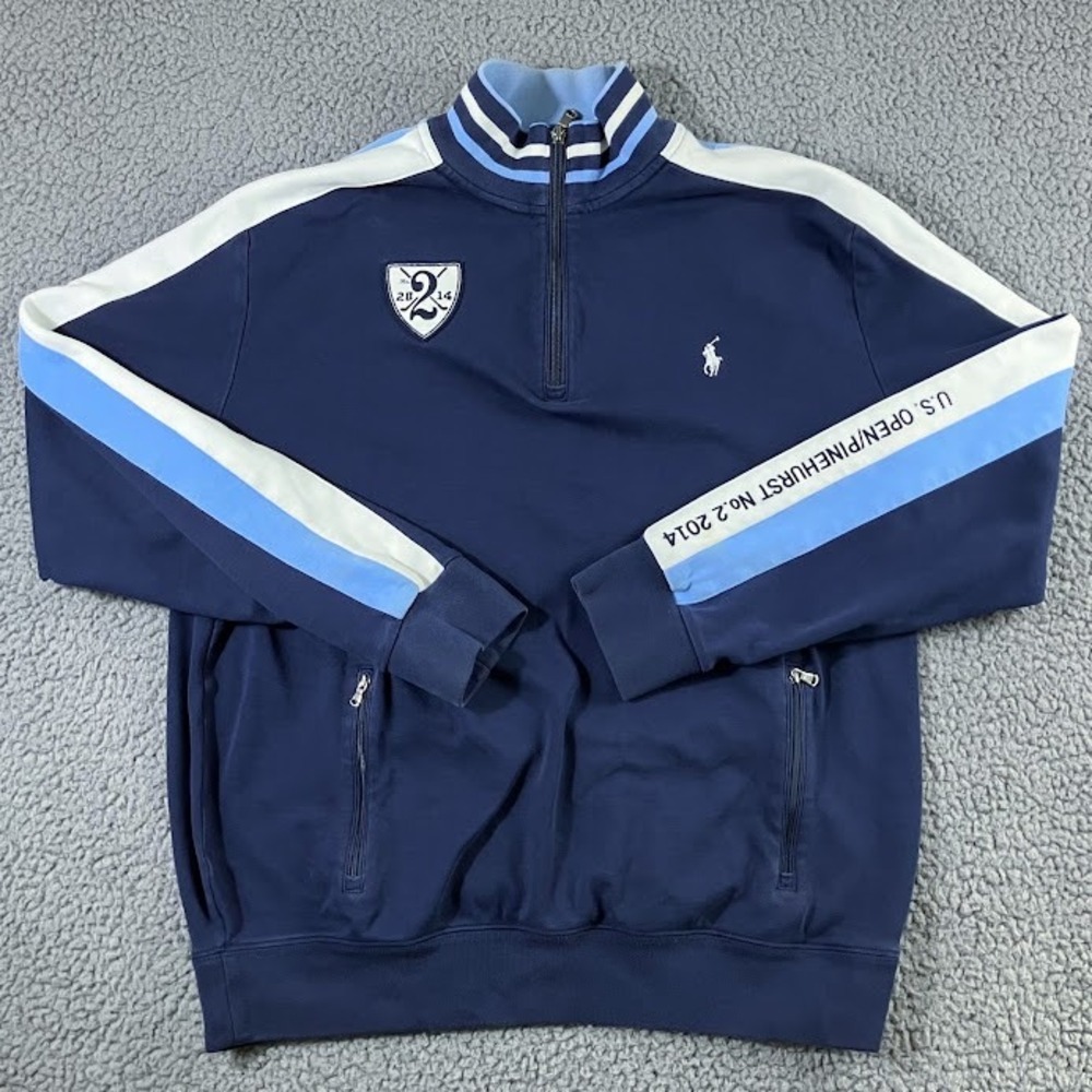 Polo Ralph Lauren 2014 US Open Pinehurst No. 2 Quarter Zip Pullover Mens Large